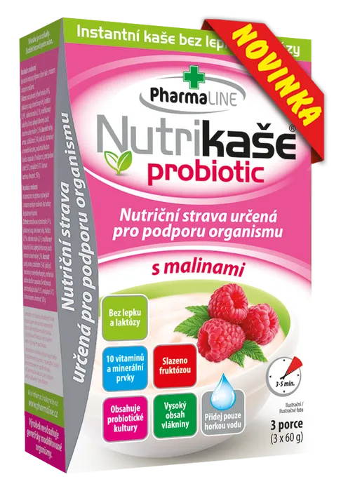 Mogador Nutrikaše Probiotic s malinami 180 g (3x60g)